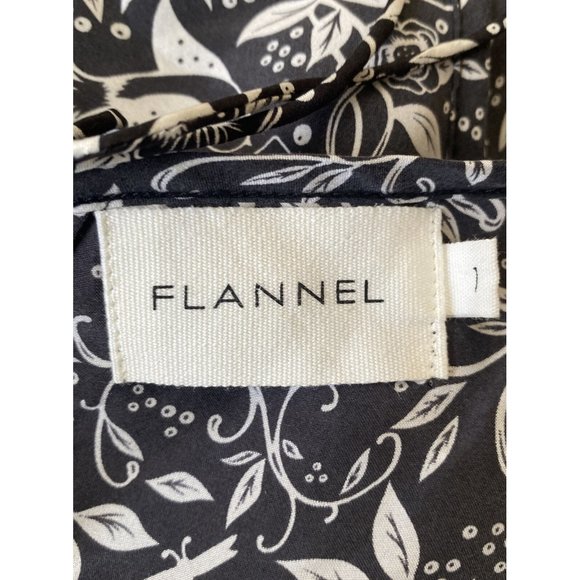 FLANNEL AMERICA Silk Tank Top Size 1 Gray Lightweight fits Small Floral - Picture 4 of 6